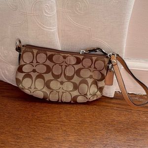 Coach signature wristlet